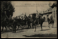 Besançon - Fêtes des 13, 14 et 15 Août 1910 - Arrivée du Président FALLIERES à la Gare Viotte. [image fixe] , 1904/1910