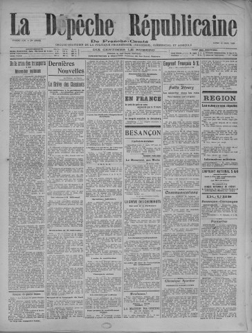 01/03/1920 - La Dépêche républicaine de Franche-Comté [Texte imprimé]