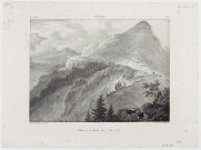Descente de la Faucille à Gex, sortie du Jura [estampe] : Jura / Ed. Hostein, fig. par Vor Adam , [Paris] : Imp. lith. de H. Gaugain, [1800-1899]