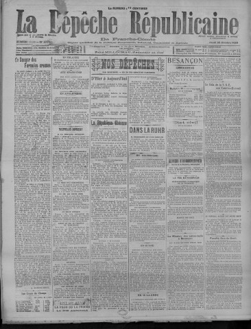 25/10/1923 - La Dépêche républicaine de Franche-Comté [Texte imprimé]