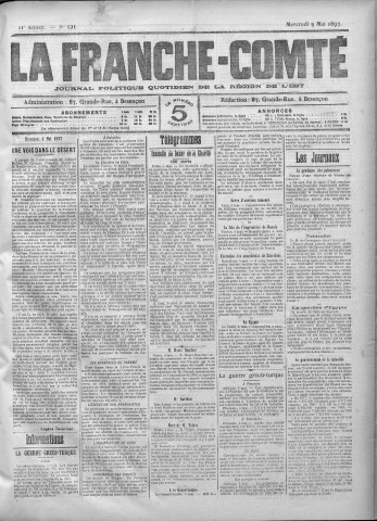 05/05/1897 - La Franche-Comté : journal politique de la région de l'Est