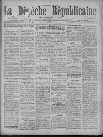 29/11/1920 - La Dépêche républicaine de Franche-Comté [Texte imprimé]