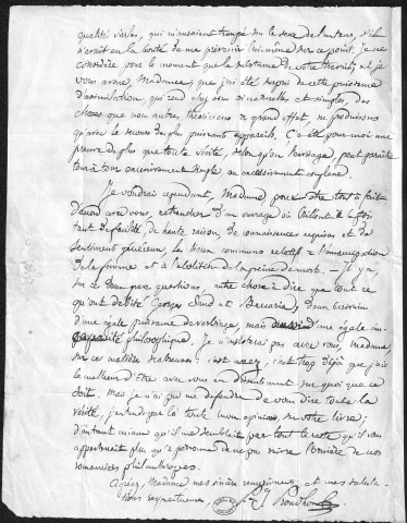 Ms 2934 : Tome I - Lettres et brouillons de lettres envoyées par P.-J. Proudhon : Agoult à Bergmann