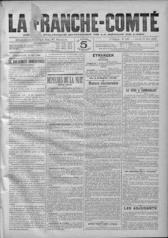 24/05/1888 - La Franche-Comté : journal politique de la région de l'Est