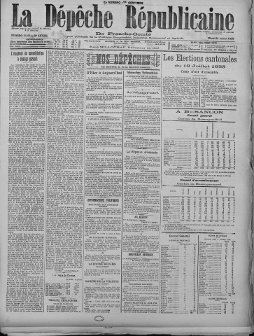 21/07/1925 - La Dépêche républicaine de Franche-Comté [Texte imprimé]