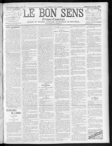 14/06/1903 - Organe du progrès agricole, économique et industriel, paraissant le dimanche [Texte imprimé] / . I