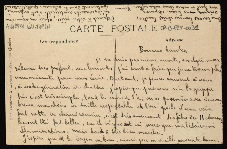 Besançon-les-Bains. Le Doubs et les Rochers de la Citadelle [image fixe] , Besançon : Etablissements C. Lardier ; C.L.B, 1914/1930