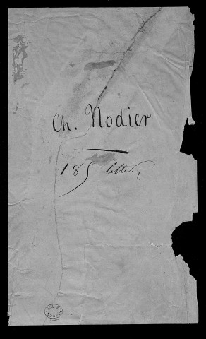 Ms 1416 - Lettres de Charles Nodier à Charles Weiss