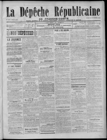 25/12/1905 - La Dépêche républicaine de Franche-Comté [Texte imprimé]