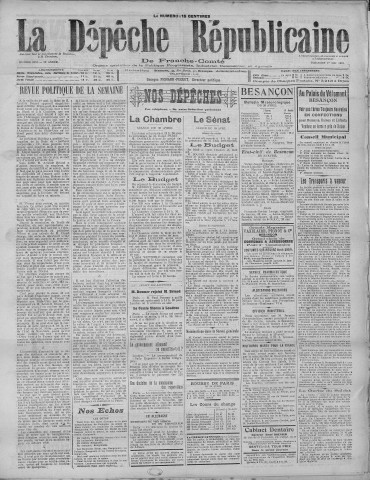 01/05/1921 - La Dépêche républicaine de Franche-Comté [Texte imprimé]