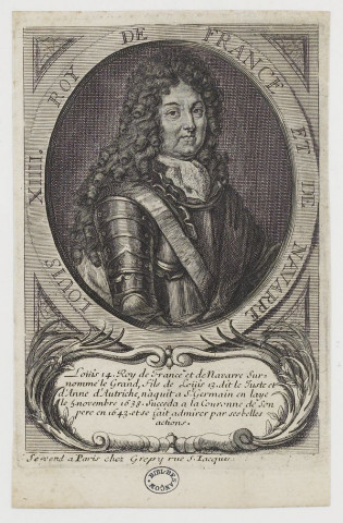 Louis XIIII.Roy de France et de Navarre / Grepy rue S.Iacques.- A Paris : Grepy