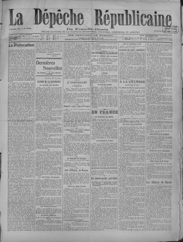 11/06/1919 - La Dépêche républicaine de Franche-Comté [Texte imprimé]