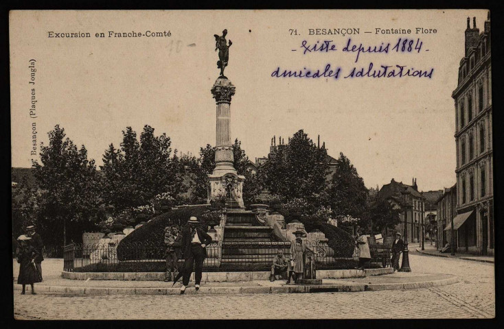Besançon - Besançon - Fontaine Flore. [image fixe] , Besançon : Teulet éditeur, Besançon (Plaques Jougla), 1901/1904