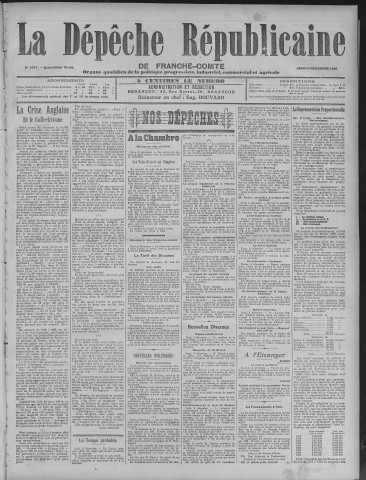 09/12/1909 - La Dépêche républicaine de Franche-Comté [Texte imprimé]