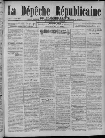 27/03/1905 - La Dépêche républicaine de Franche-Comté [Texte imprimé]