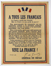 A tous les Français : la France a perdu une bataille..., affiche