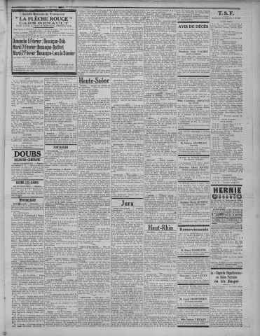 05/02/1933 - La Dépêche républicaine de Franche-Comté [Texte imprimé]