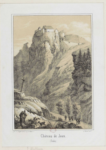Château de Joux [estampe] / A. Résal delinéavit , Mulhouse : lith. de Engelmann père et fils, [1800-1899]