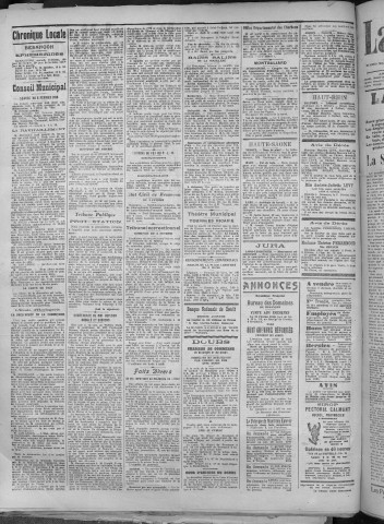 09/02/1918 - La Dépêche républicaine de Franche-Comté [Texte imprimé]
