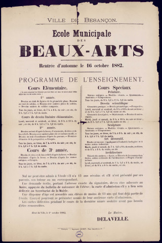 Sociétés savantes. Ecoles des Beaux-arts, école de musique, Ecole d'horlogerie.