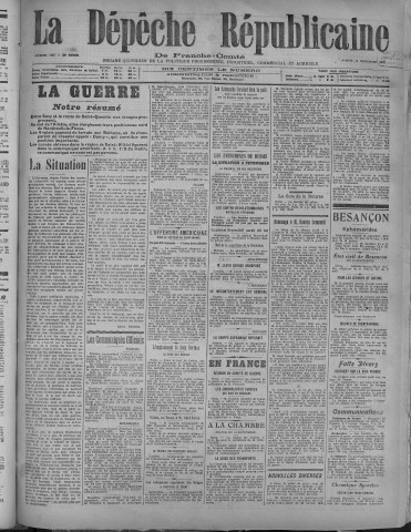 14/09/1918 - La Dépêche républicaine de Franche-Comté [Texte imprimé]
