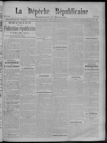25/03/1906 - La Dépêche républicaine de Franche-Comté [Texte imprimé]