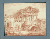 12 - Ruines inspirées par le temple d'Auguste à Pula, en Croatie , [France], [1766]