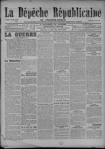 25/01/1915 - La Dépêche républicaine de Franche-Comté [Texte imprimé]