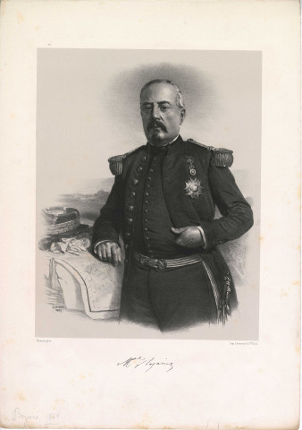 73MDT149 - Portait du Maréchal François Achille Bazaine : gravure