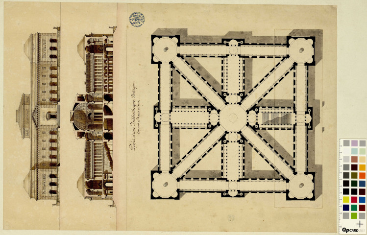 Projet d'une bibliothèque publique / Pierre-Adrien Pâris , [S.l.] : [P.-A. Pâris], [1700-1800]