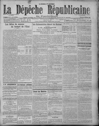 25/05/1928 - La Dépêche républicaine de Franche-Comté [Texte imprimé]