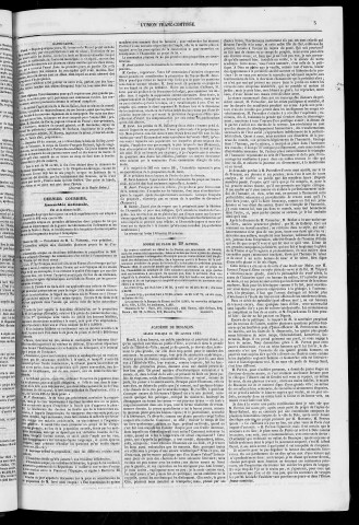 31/01/1851 - L'Union franc-comtoise [Texte imprimé]
