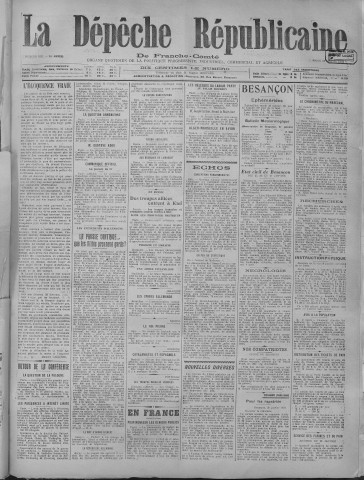 28/01/1919 - La Dépêche républicaine de Franche-Comté [Texte imprimé]