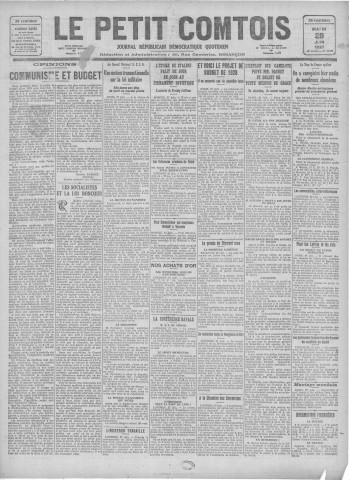 28/06/1927 - Le petit comtois [Texte imprimé] : journal républicain démocratique quotidien