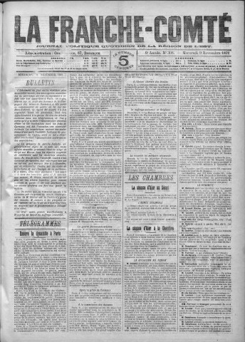 09/11/1892 - La Franche-Comté : journal politique de la région de l'Est
