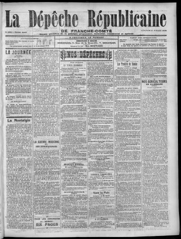 21/07/1905 - La Dépêche républicaine de Franche-Comté [Texte imprimé]