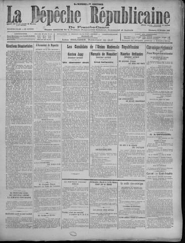 20/10/1929 - La Dépêche républicaine de Franche-Comté [Texte imprimé]
