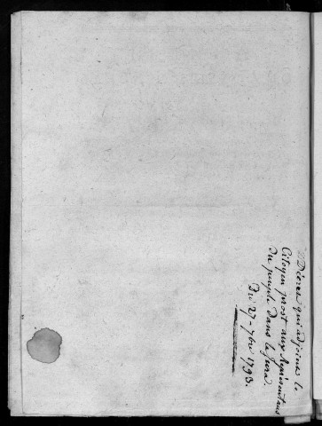 Décret de la Convention Nationale du 27 Septembre 1793 qui adjoint le citoyen Prost aux représentans du peuple dans le département du Jura. Séance du 4 Octobre 1793