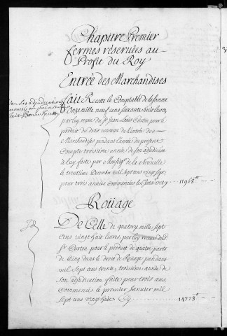 Comptes de la Ville de Besançon, recettes et dépenses, Compte de Claude Ignace François Pierre (1730)
