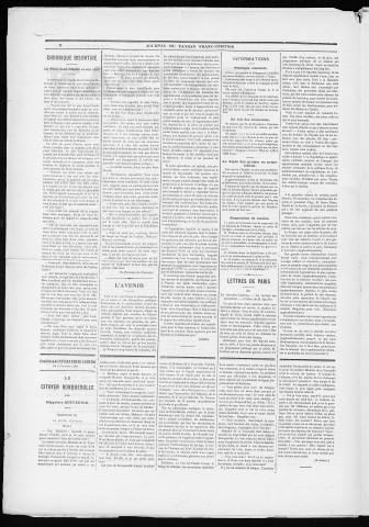 15/11/1885 - Le Paysan franc-comtois : 1884-1887