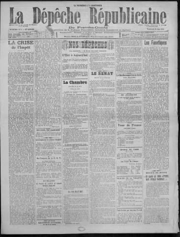 30/06/1922 - La Dépêche républicaine de Franche-Comté [Texte imprimé]