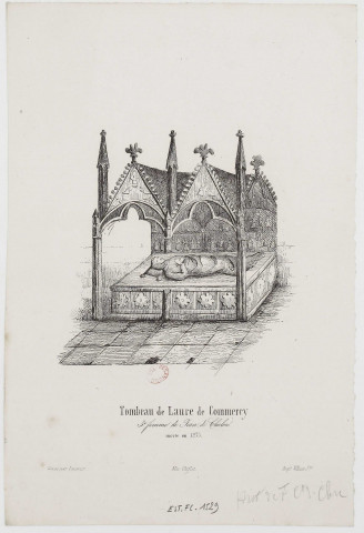 Tombeau de Laure de Commercy, 3è femme de Jean de Chalon, morte en 1275 [image fixe] / Impr. Valluet Jne , 1800/1899
