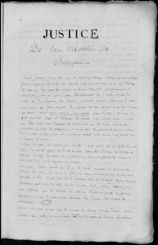 Ms Baverel 97 - Recherches sur la vicomté, la sergenterie et la mairie de Besançon, par l'abbé J.-P. Baverel