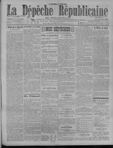 10/08/1923 - La Dépêche républicaine de Franche-Comté [Texte imprimé]