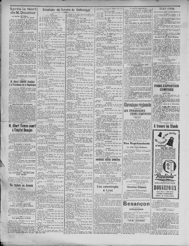 09/05/1932 - La Dépêche républicaine de Franche-Comté [Texte imprimé]