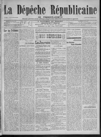 16/03/1914 - La Dépêche républicaine de Franche-Comté [Texte imprimé]