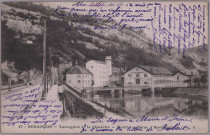 Besançon - Tarragnoz et la Citadelle - Moulin et Usine d'Horlogerie. [image fixe] , Besançon : Phototypie artistique de l'Est C. Lardier, Besançon (Doubs), 1904/1915