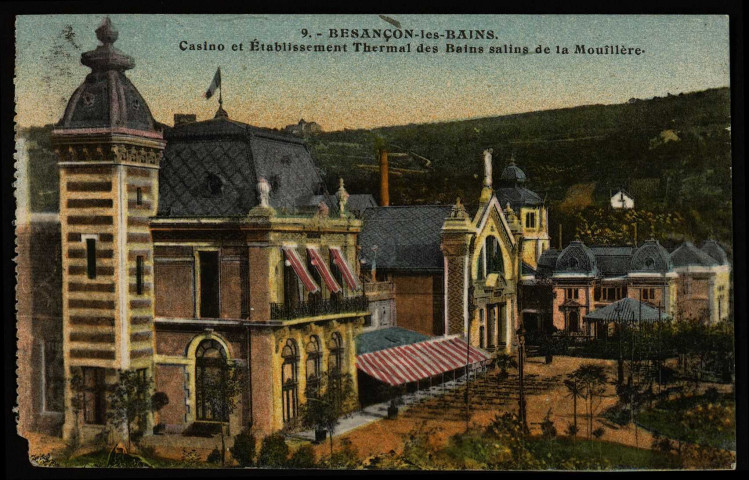 Besançon. - Casino et Etablissement Thermal des Bains de la Mouillère [image fixe] , Besançon : Edit. C.L.B Lardier C, 1930/1933
