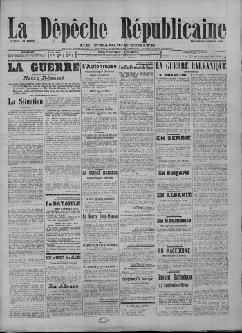 16/02/1916 - La Dépêche républicaine de Franche-Comté [Texte imprimé]