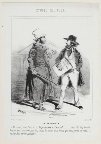 La propriété [image fixe] / Cham , Paris : chez Aubert Pl. de la Bourse - Imp. Aubert & Cie, 1848